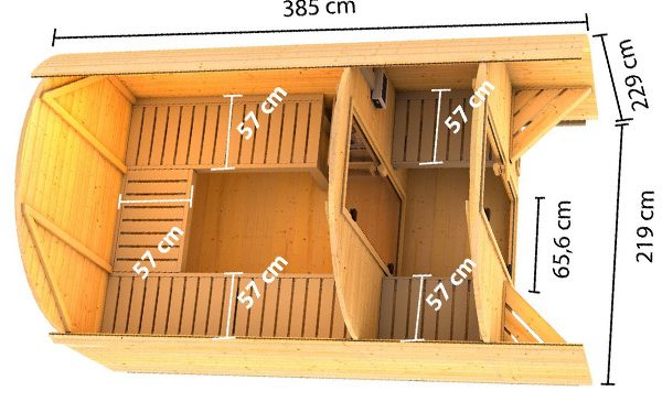 Karibu-Fasshaus-3-mit-Ofen-Innenansicht-und-Maße